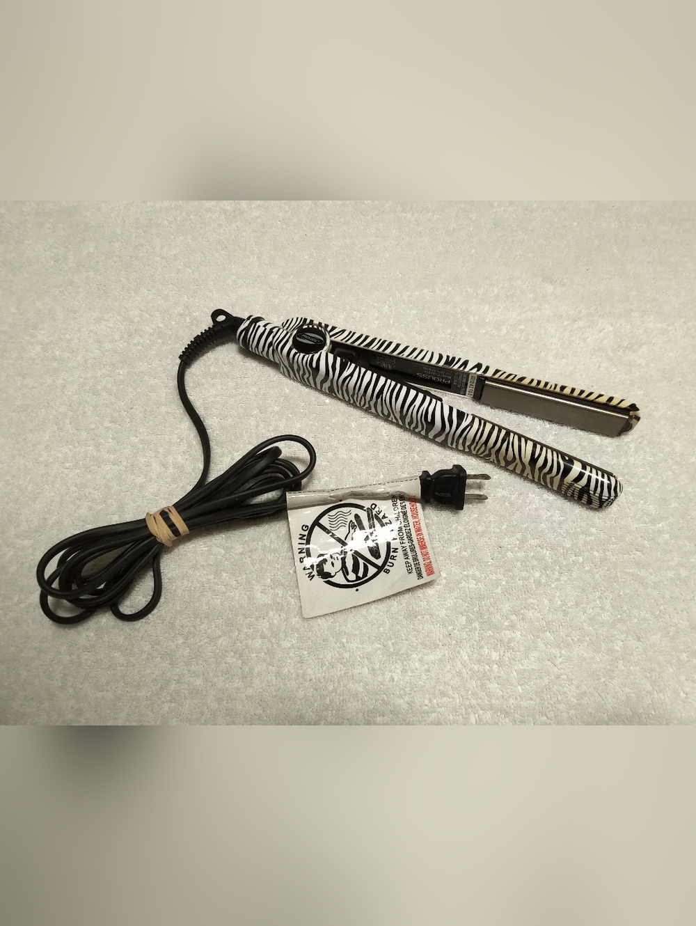 Proliss Limited Edition Turbo Silk 1 ' Zebra Print Flat Iron Straightener